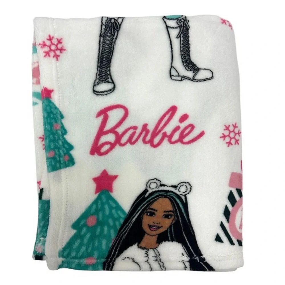 Barbie Christmas Throw Blanket